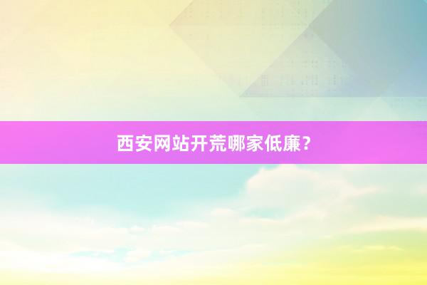 西安网站开荒哪家低廉？
