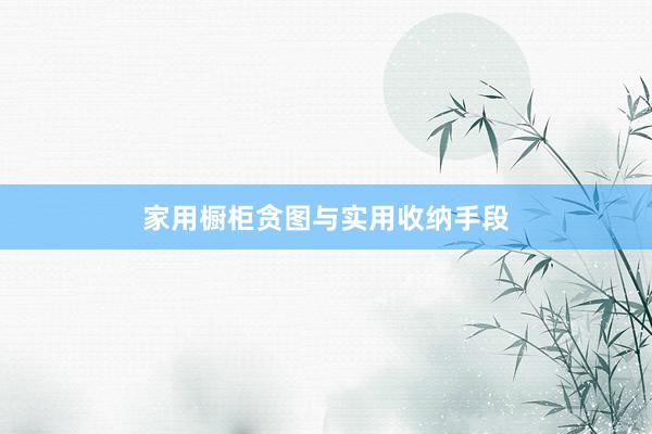 家用橱柜贪图与实用收纳手段